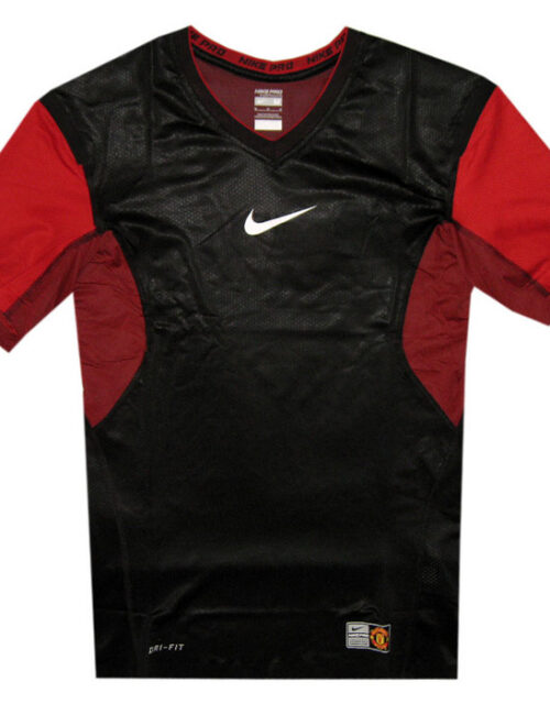 Manchester United vapor neck top 2010/11 - rød-sort-XL Sort