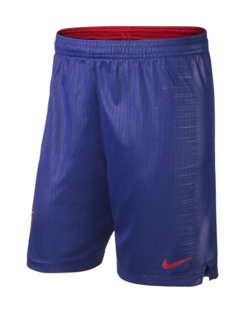 2018-2019 Atletico Madrid Home Nike Football Shorts (Kids)-YS Blå