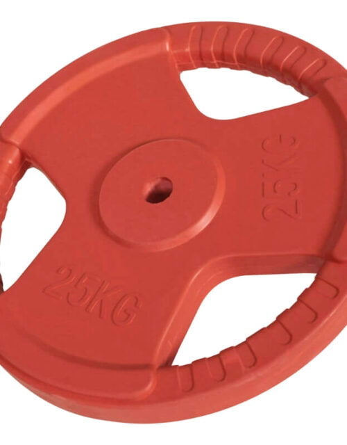Gummi vægtskive med greb 25 kg (30 mm)