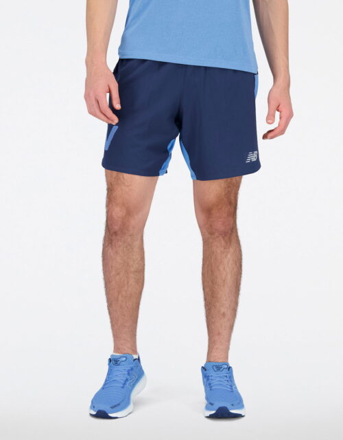 New Balance Graphic Impact Run 7-Inch Shorts Herre