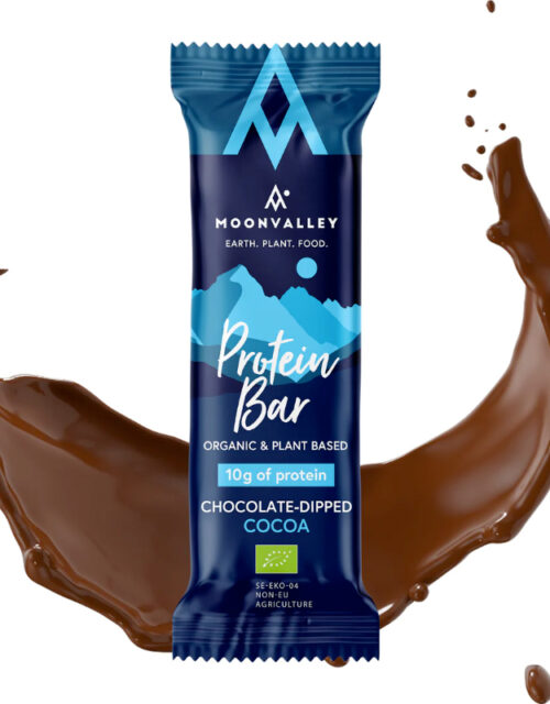 Øko protein bar med chokoladeovertræk (Kakao)