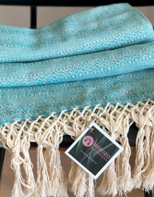 Rebozo tørklæde, Emma (Mint)