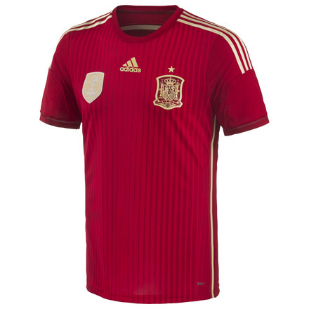 Spanien autentisk hjemmetrøje - VM 2014-M Rød