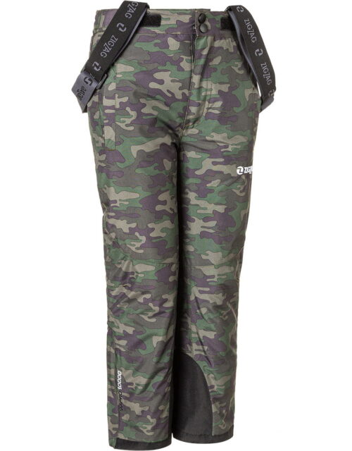 Zigzag Alpi Printed Skibukser Børn, army