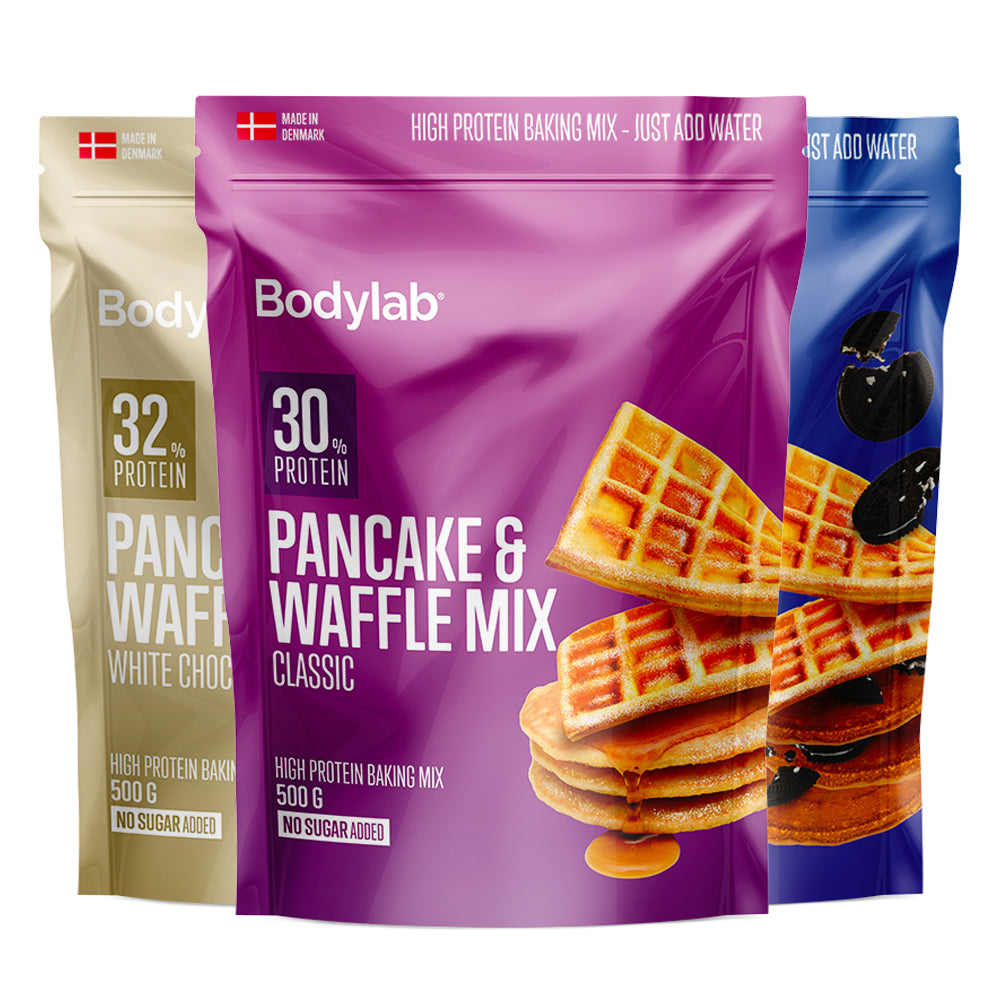 Bodylab Pancake & Waffle Mix (3x500g)  -  Bland selv | Proteinrige pandekager & vafler