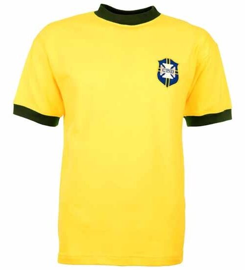 Brazil 1970 World Cup Retro Football Shirt-M Gul
