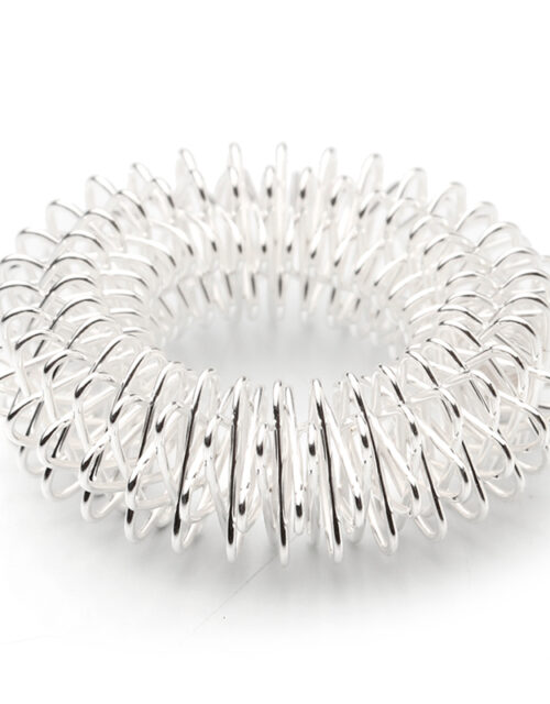 Akupressur ringe / Finger roller (Sølv)