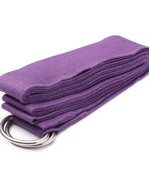 Asana økologisk yogabælte (Lilla - 250 x 3,7 cm)