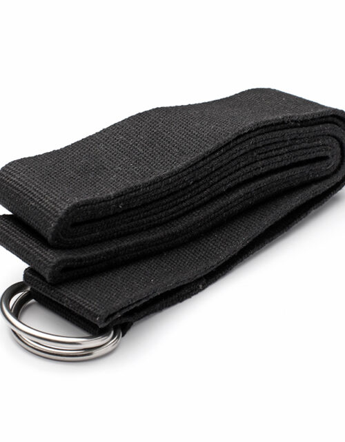 Asana økologisk yogabælte (Sort - 250 x 3,7 cm)