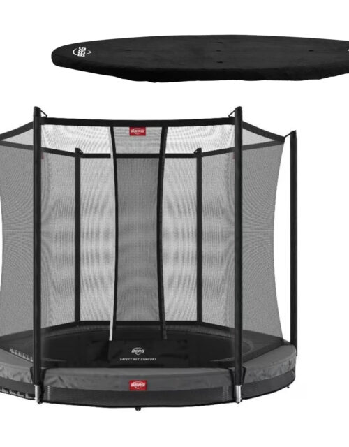 BERG Favorit 200 InGround Grå inkl sikkerhedsnet Comfort + beskyttelses cover