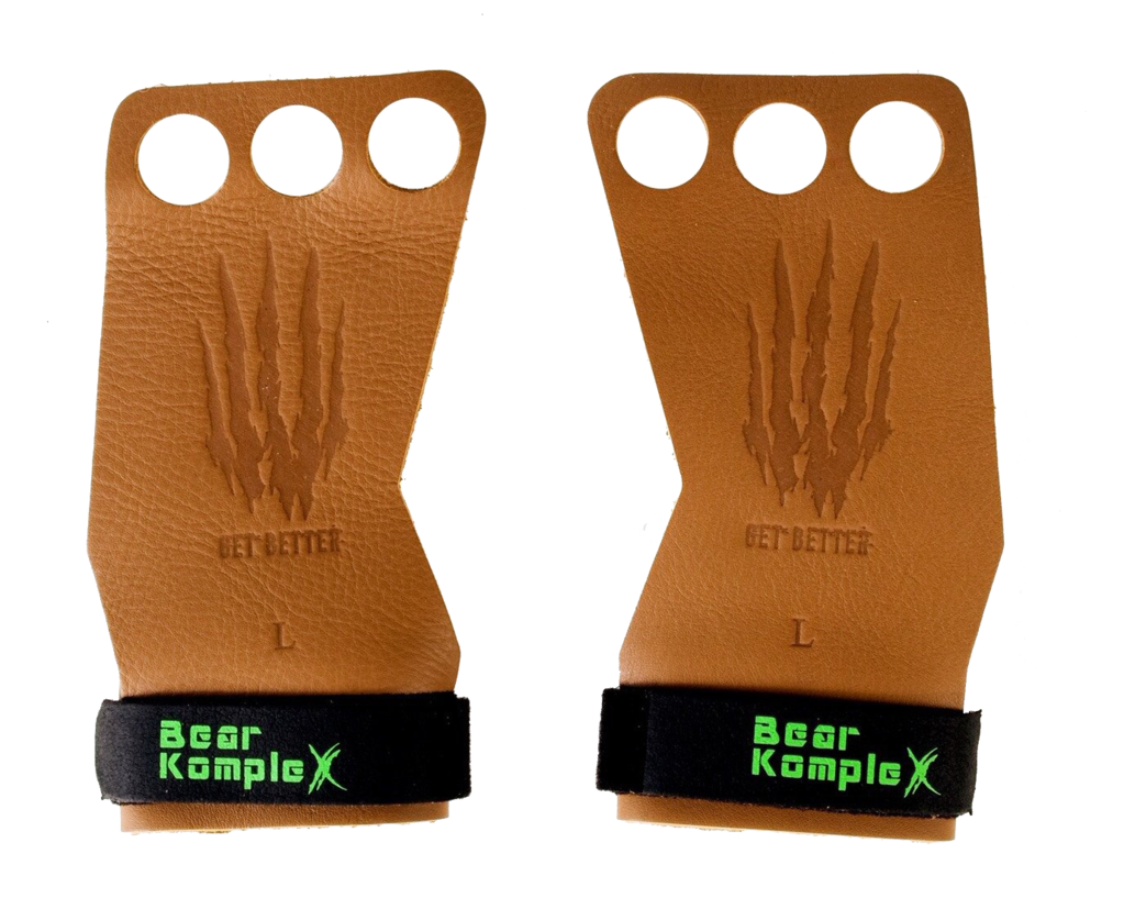 Bear KompleX Læder Grips Tan - 3 Hole str. S