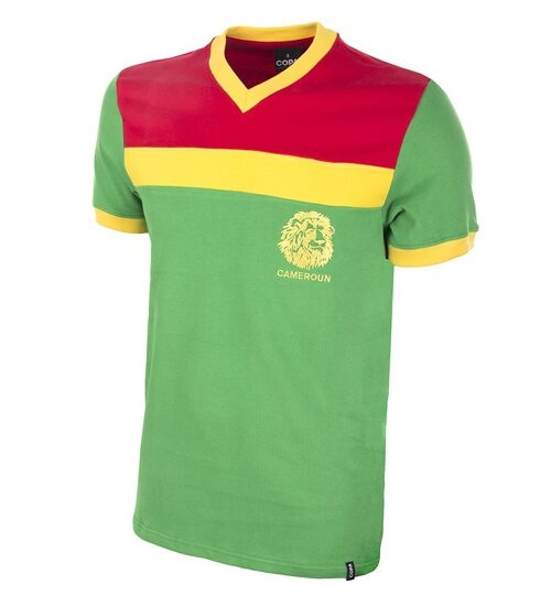Cameroon 1989 Retro Football Shirt (På lager)-L Grøn