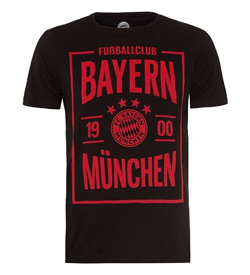 FC Bayern Munchen T-Shirt Football Club Bayern-Medium Sort
