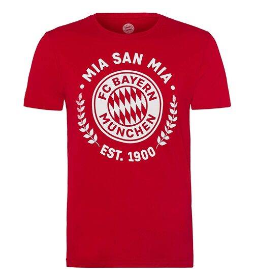 FC Bayern Munchen T-Shirt est. 1900-Large Rød