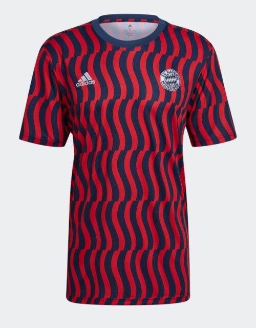 FC Bayern Munich pre-match jersey 2021/22 - by Adidas-L Rød