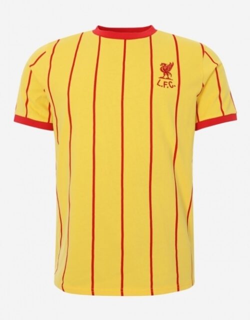 Liverpool 1982 away T-shirt yellow - mens-M Gul