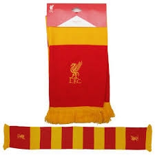 Liverpool Bar Scarf - Red, Gold-One-size Rød