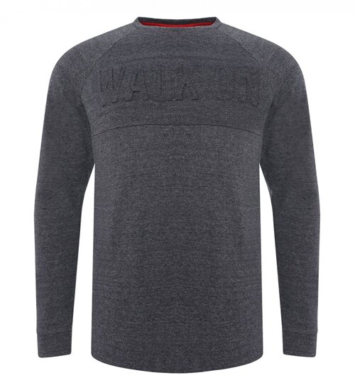 Liverpool Mens Navy Walk On Crew-M Grå