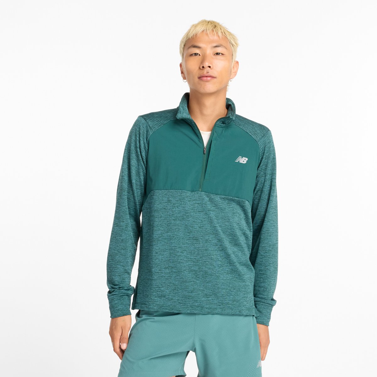 New Balance Athletics Heat Grid Half-Zip Midlayer Herre