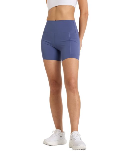 New Balance Sleek Pocket High Rise 6 Inch Shorts Dame