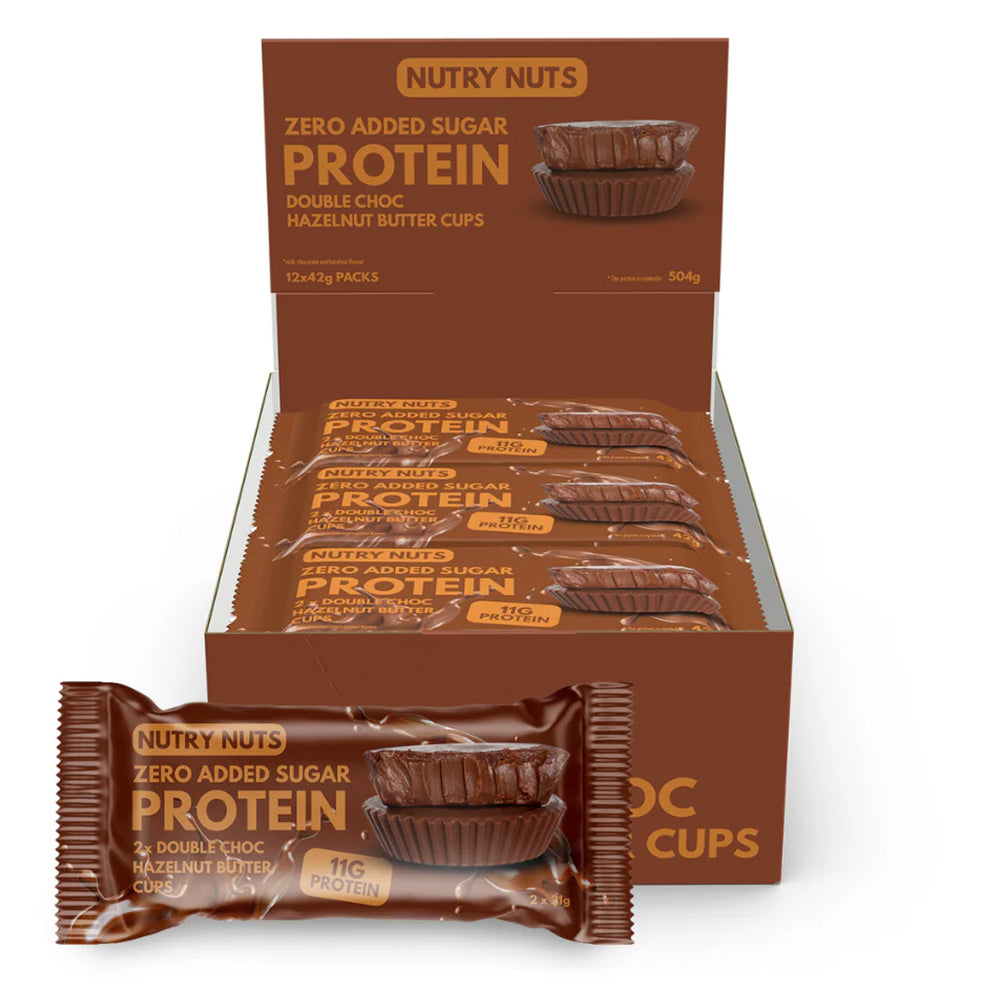 Nutry Nuts Hazelnut Butter Cups - Double Chocolate Hazelnut (12x 42g) - Proteinsnacks