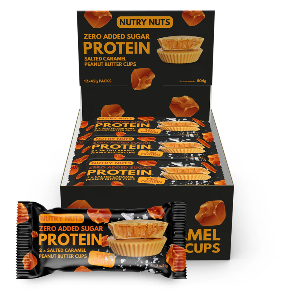 Nutry Nuts Peanut Butter Cups - Salted Caramel (12x 42g) - Proteinsnacks