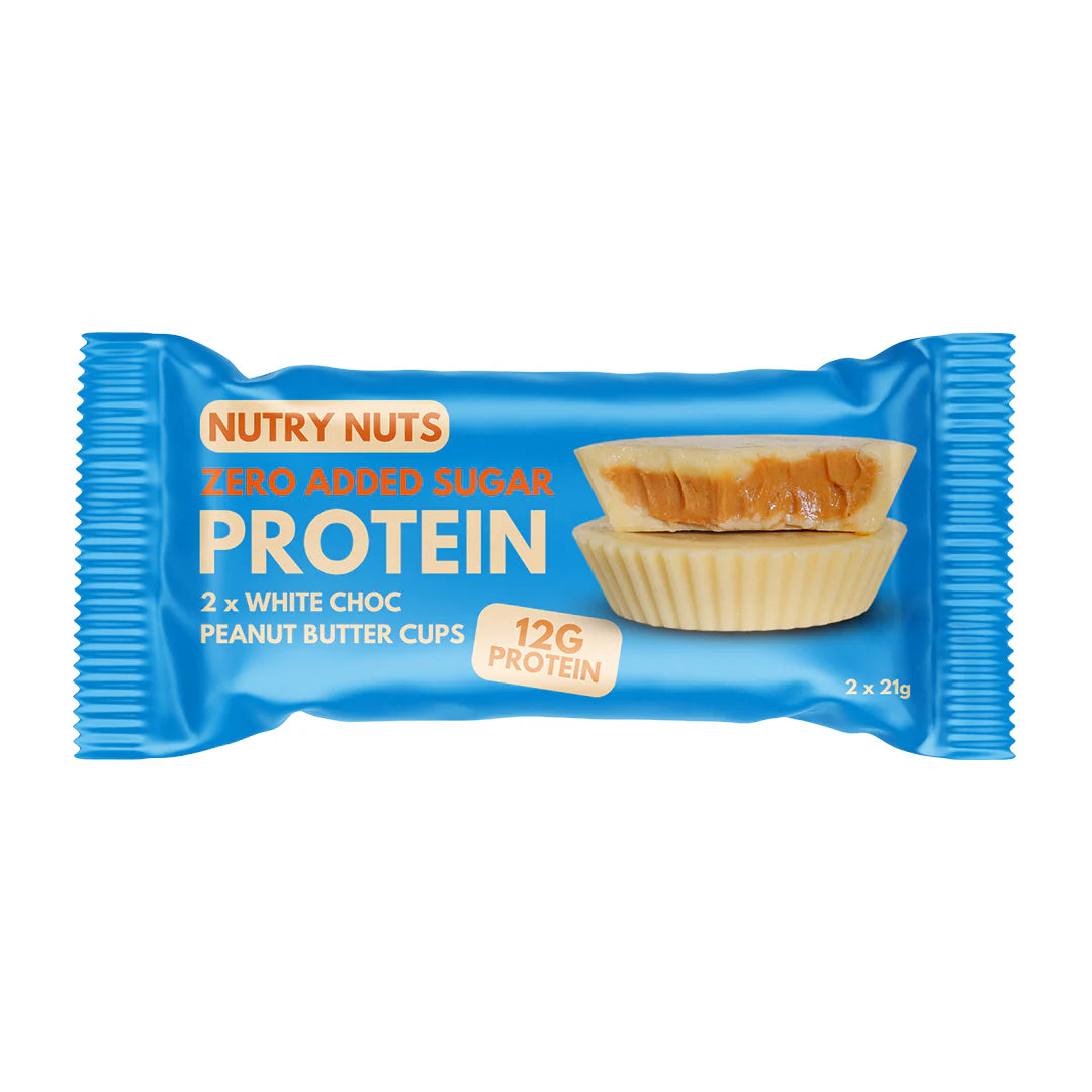 Nutry Nuts Peanut Butter Cups -  White Chocolate (42g) - Proteinsnacks