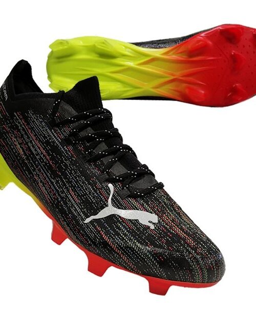 Puma Ultra 1.2 FG cleats - AG - black-yellow-46 EU 12 US Sort