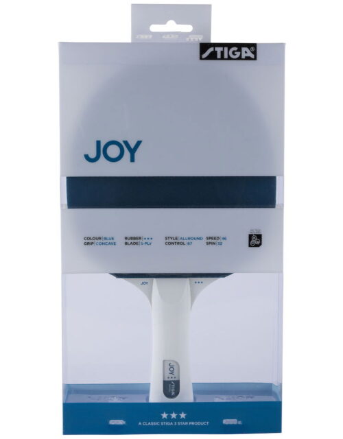 Stiga Joy 3* Bordtennisbat bat, blå/hvid