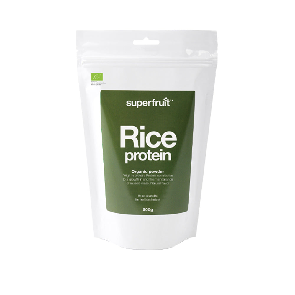Superfruit Rice Protein Powder (500g) - Kosttilskud