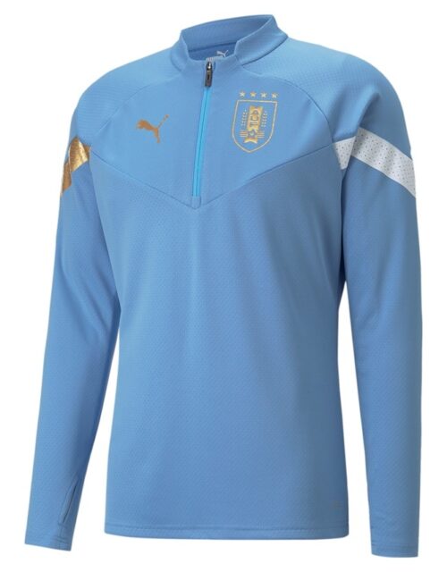 Uruguay training zip top 2022 - mens-XL Lyseblå