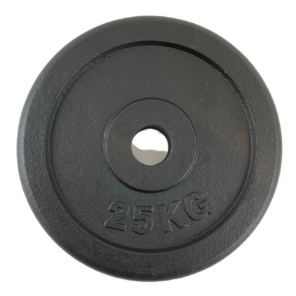 Vægtskive sort metal (50 mm) - 15 kg (Restsalg)