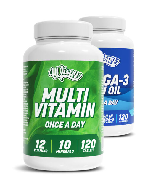Wispy Omega 3 og Multivitamin (2x 120 stk) - Kosttilskud