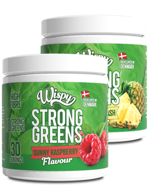 Wispy Strong Greens (2x300g)  -  Grøn powerblanding med 9 superfoods | Sundt kosttilskud