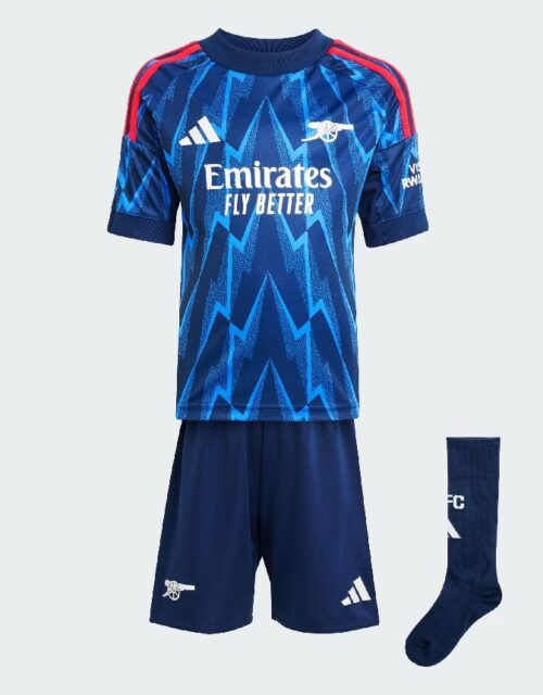 Arsenal away kit 2025/26 - little boys-98 Mørkeblå