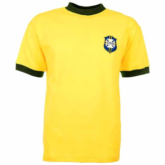 Brazil 1970 World Cup Retro Football Shirt-M Gul