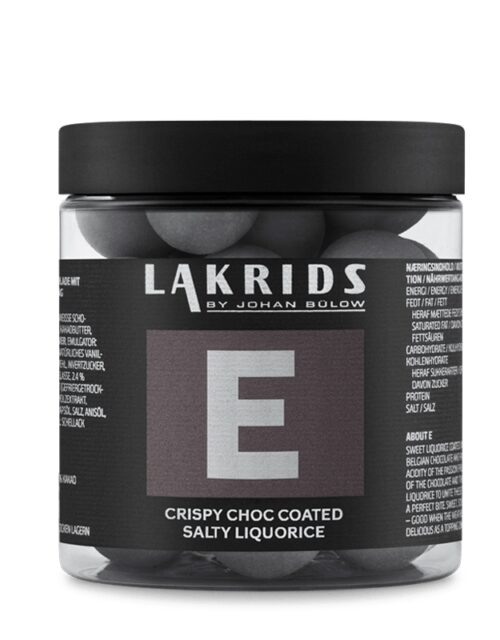 E - Salt lak med hvid choko og lakpulver (125 g)
